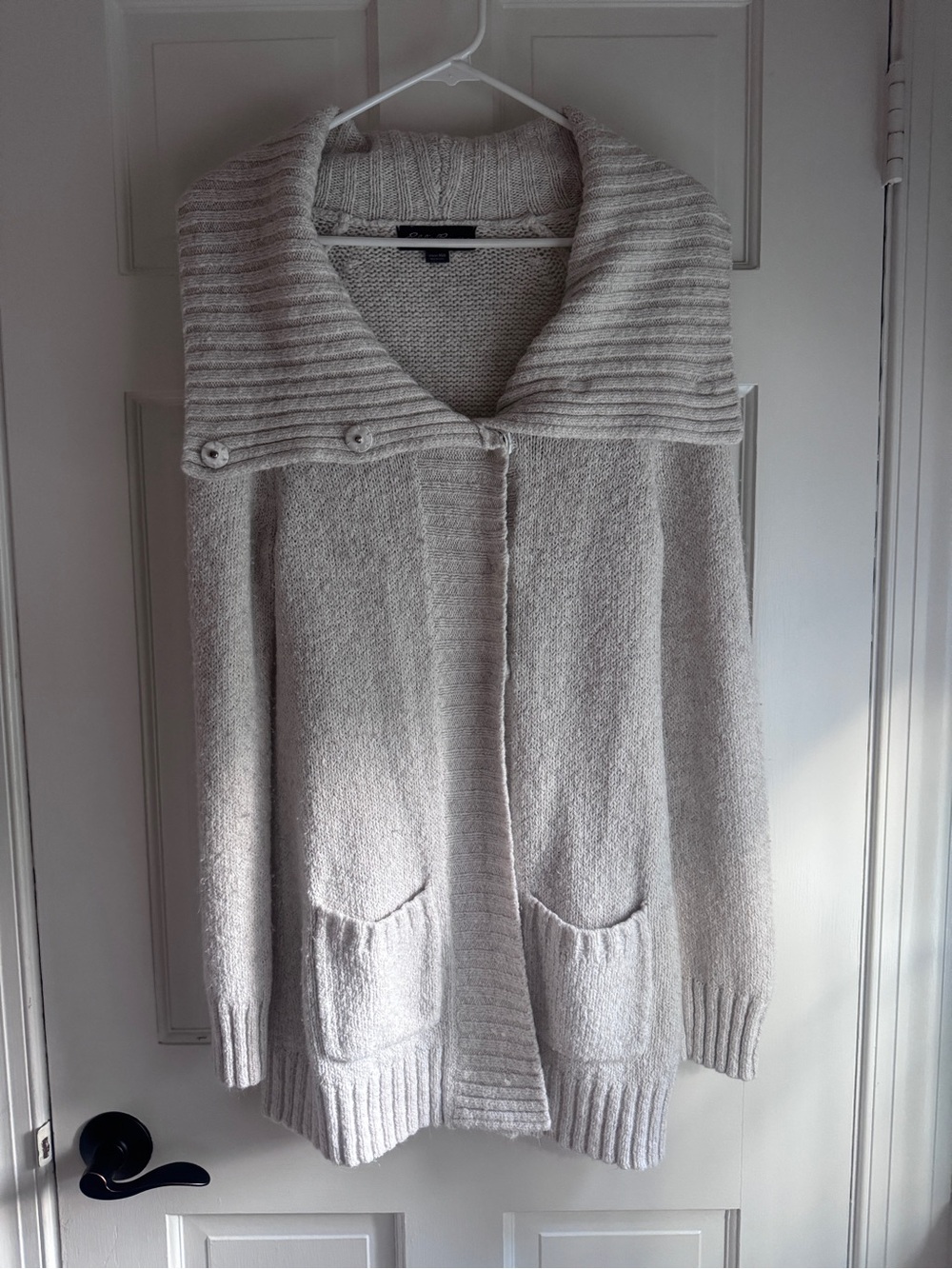 Eddie Bauer Oatmeal Shawl Collar Open Cardigan Sweater XS/S